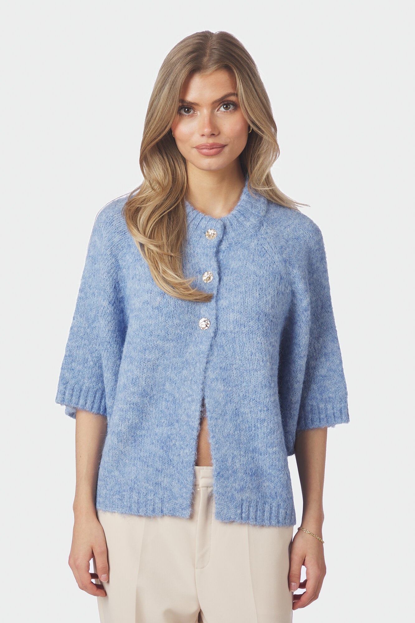 Benuta Fluffy cardigan - Dusty Blue